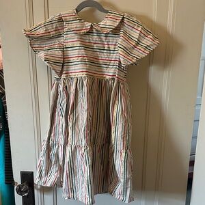 Striped Multicolor Kids Casual Dress